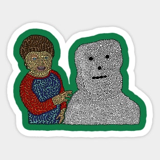 A Boy and His Snowman Sticker